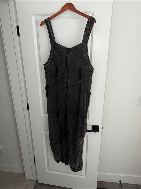 Free People Pants - Free People Washed Black Utility Jumpsuit